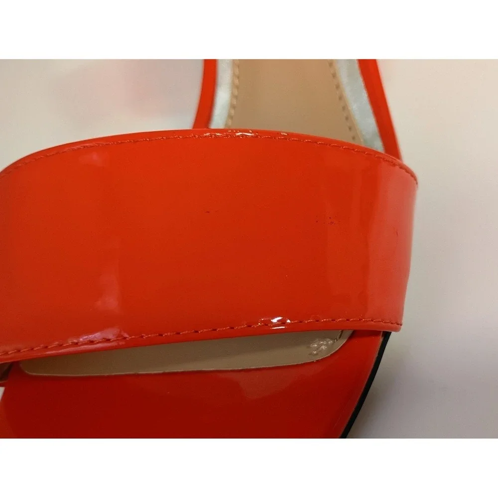 ANDIAMO Shoes Womens Double Take Neon Orange‎ High Heels Sz 9M, Bright Colorful